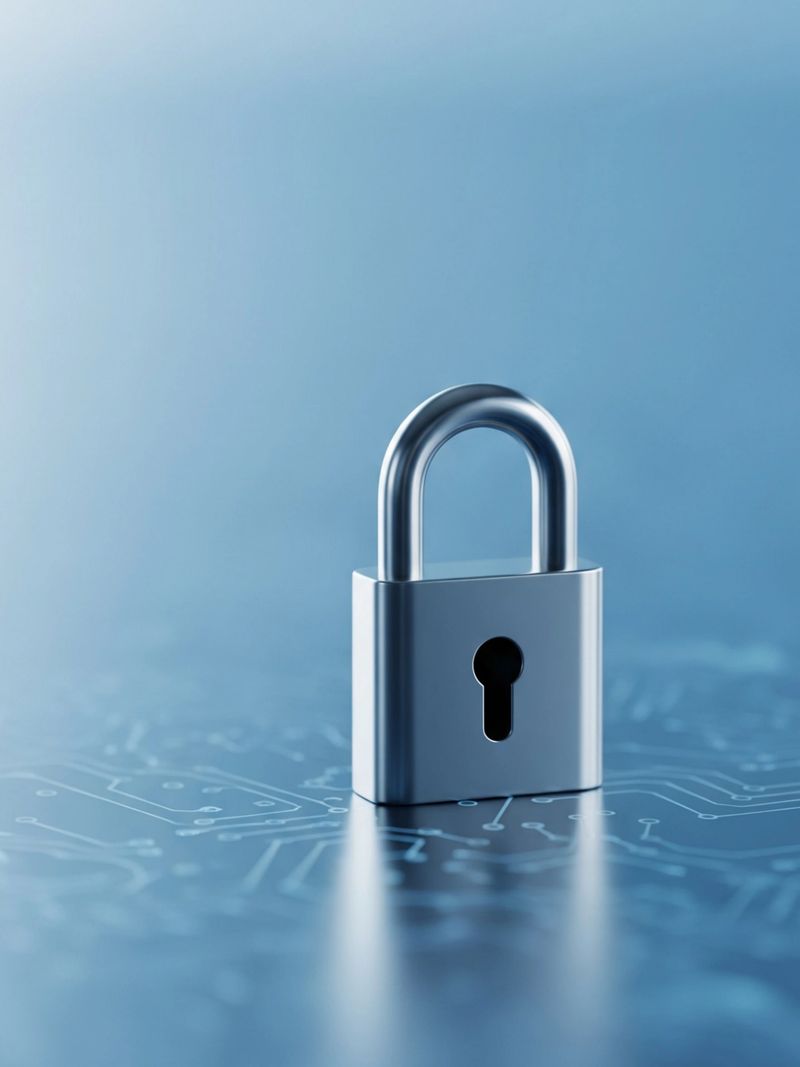 Steel lock digital and security concept and ideas with copy space on digital background depicting innovative technologies in security systems, data protection, digital and internet technologies 3d object