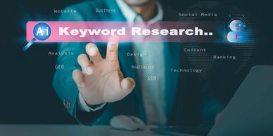 "Finding high-traffic keywords for SEO by Vision Niche Ads."
