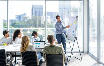 Creative team planning marketing campaign