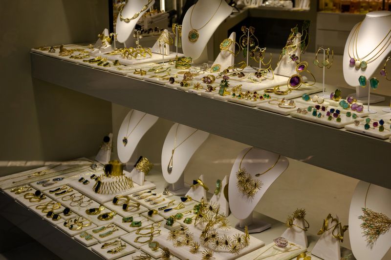 Exquisite Handcrafted Gold and Gemstone Jewelry Display