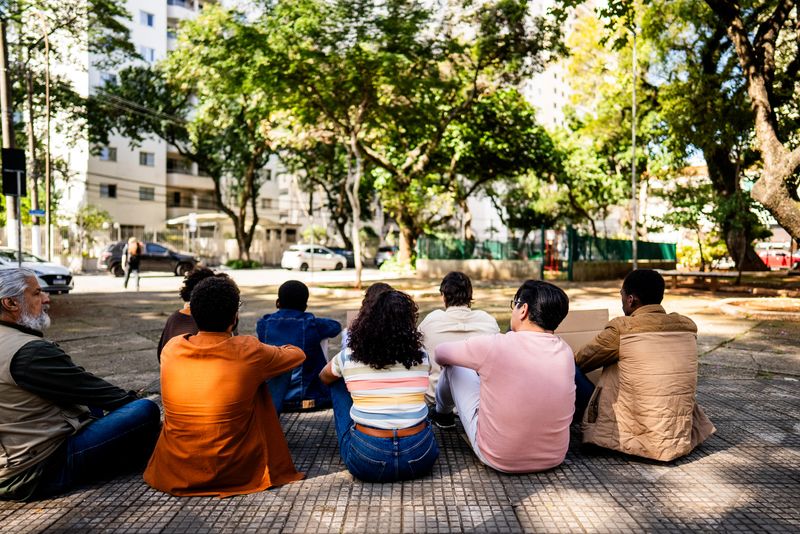 People during protest