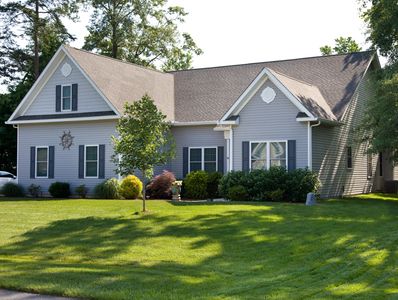 New roof installation on a home in Fox Chapel, PA by Suburban Home Improvement