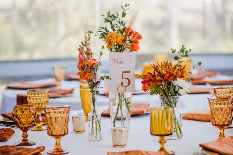 Vintage Fall Wedding Table Decor in Dalton, Georgia, United States