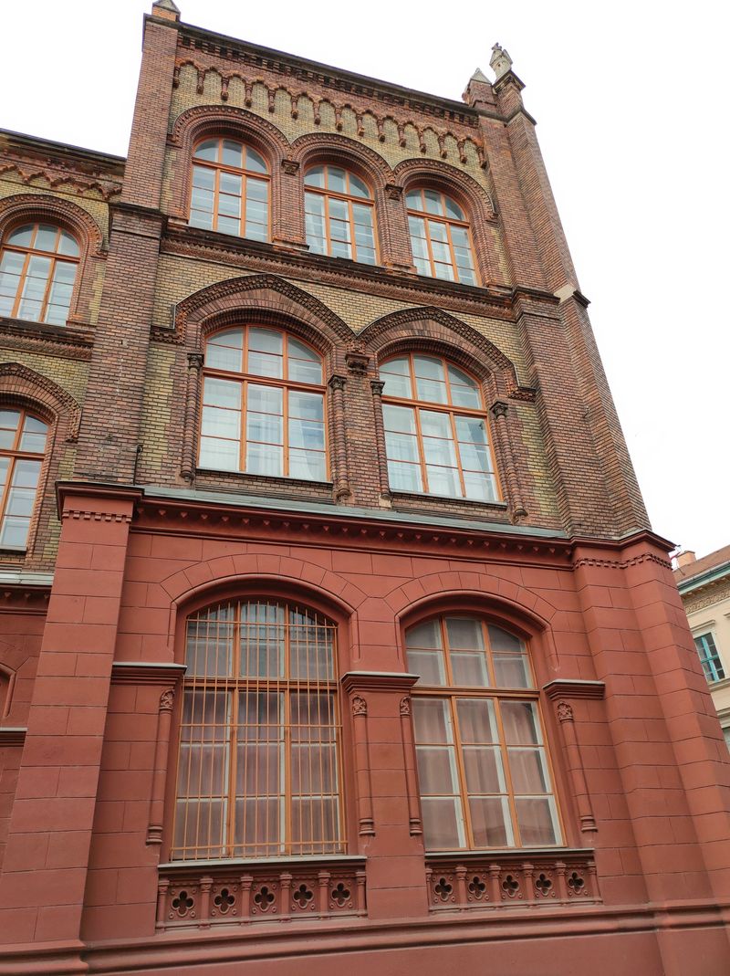 Facade of old building in centre of Budapest at Hungary