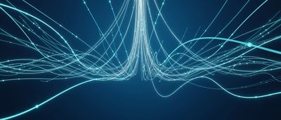 Abstract flowing lines representing connection and structure.