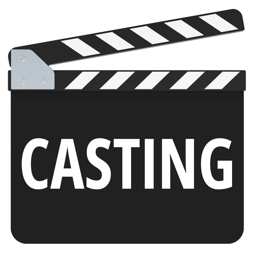 A black and white clapperboard with the word 'CASTING' written on it.