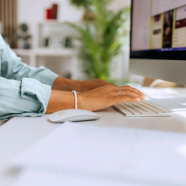 Bookkeeper at Computer