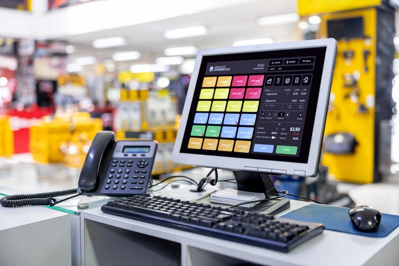 Shot of a cash register at a hardware store - small business concepts