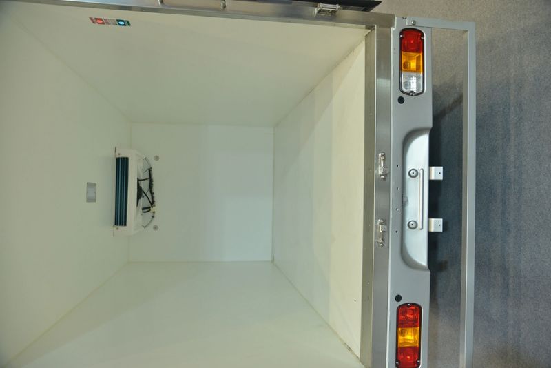 The refrigeration system inside the refrigerated truck compartment