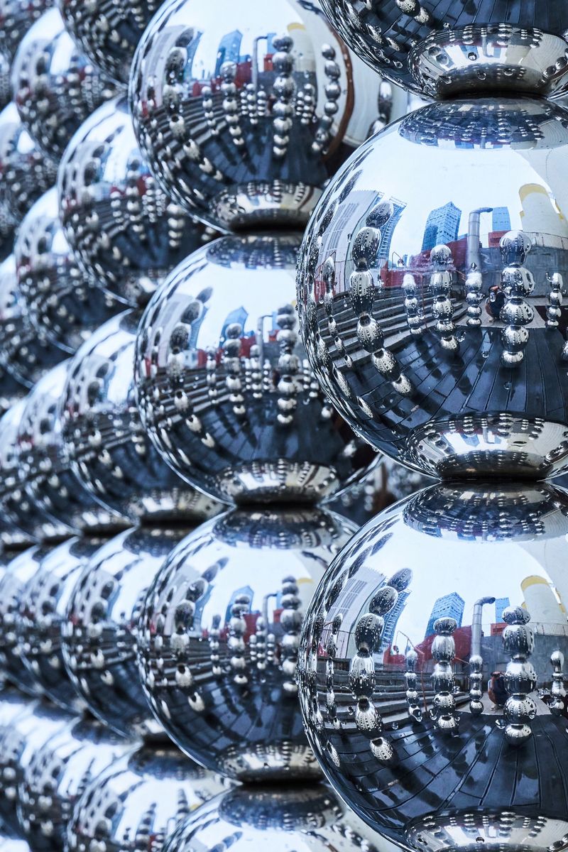 Chrome Spheres Abstract