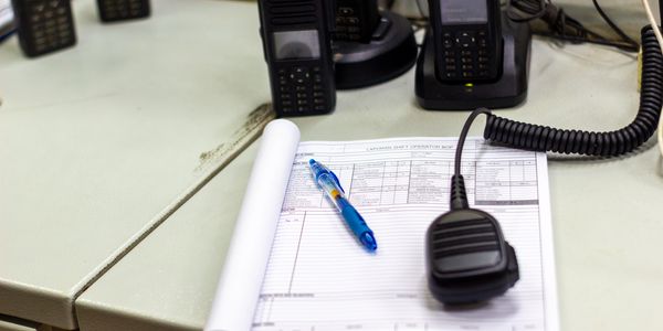 A work desk with radios, a pen, and a report sheet titled 'Laporan Shift Operator BOP'.aviation recruitment
dispatchers and controllers
ground operations roles
