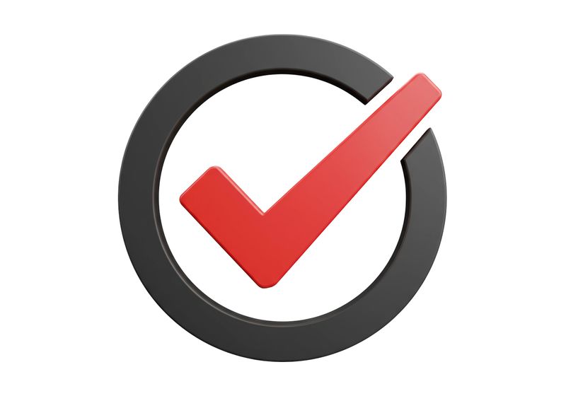 Isolated Checkmark in Circle Symbol of Task Completed