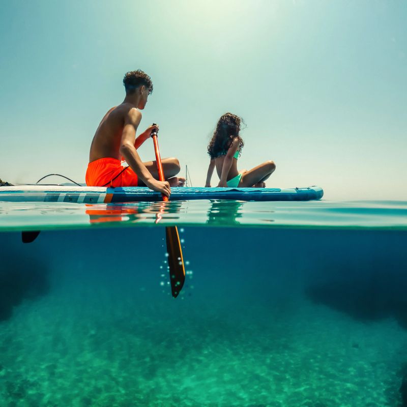 Sister and brother on a paddleboard