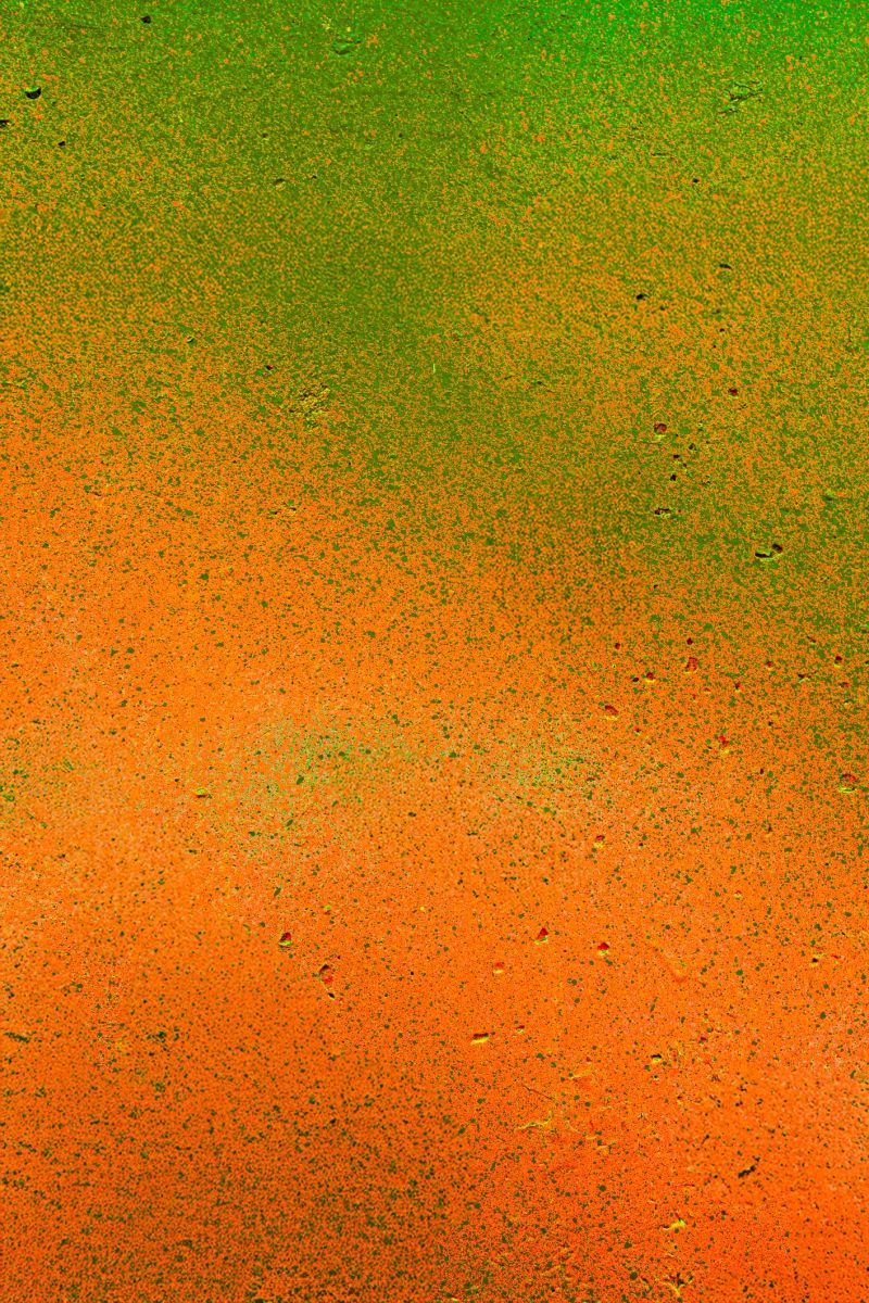 Textured gradient of orange and green. 70s retro vibe, psychedelic texture. Background, digital art, creative cover, web design, retro visual.