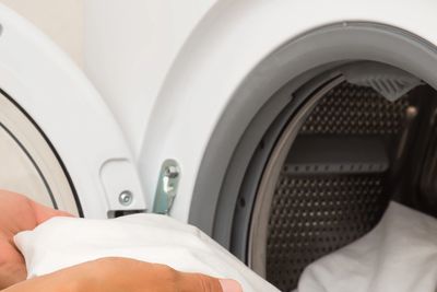 Fresh laundry taken out of the dryer