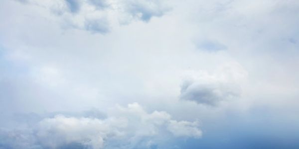 A serene sky with scattered clouds on a calm day.