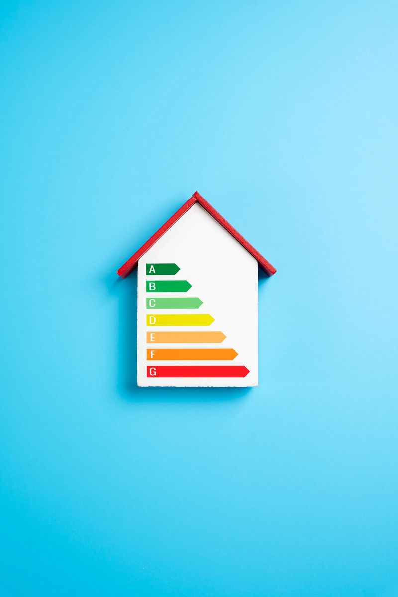 Home and the efficiency scale. Eco-friendly housing and autonomy. Smart systems, insulation, and renewable energy. Sustainable living. Autonomy and environmentally conscious housing design.