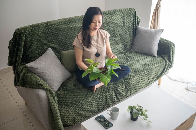 She enjoys the calming benefits of caring for lush, vibrant houseplants daily.