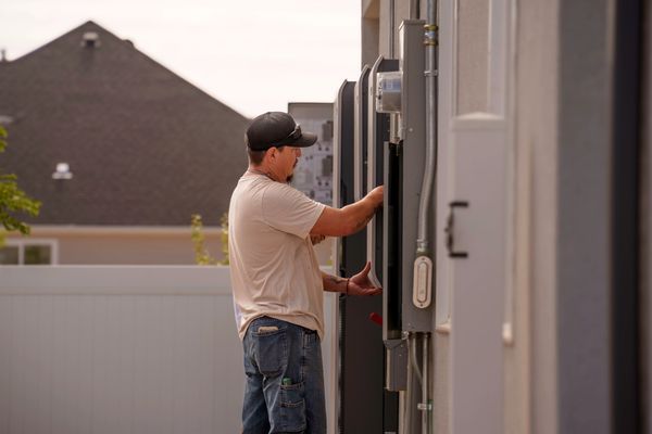 Premier Security technician working on smart home prewire for builder project in Port St. Lucie