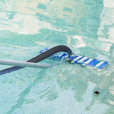 vacuuming floor of pool in buderim