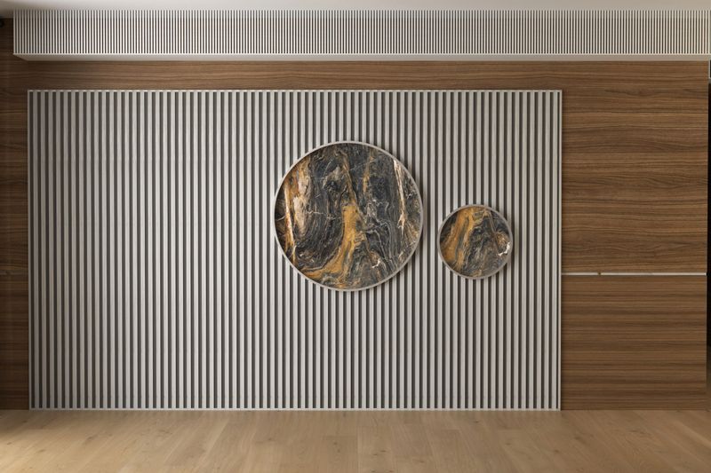 Modern empty room and wooden parquet. 3D rendering