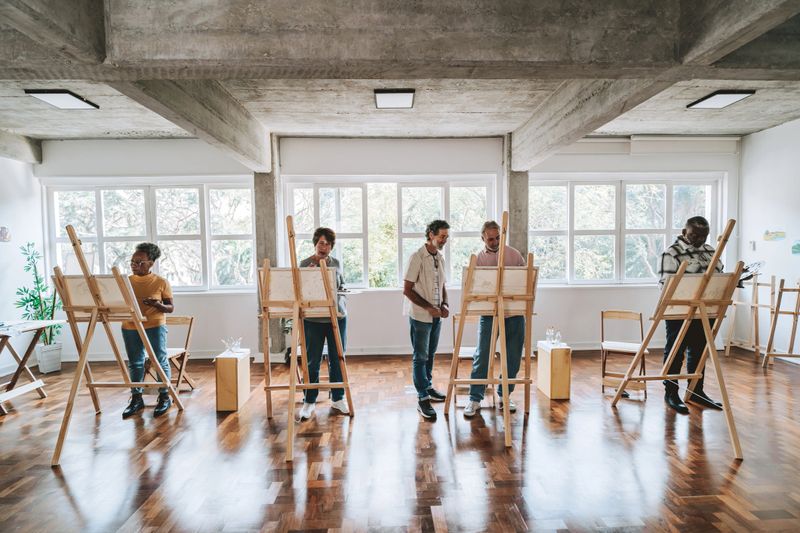 Painting class for seniors