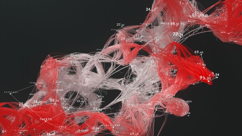 3d rendered image, perfectly usable for all kinds of topics related to computer networks, data processing or digital security.