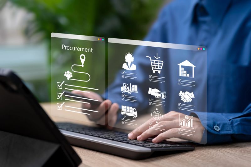 Procurement Profit Management Concept, Businesswoman Using Tablet and Smartphone to Manage Purchasing Process, Supply Chain Optimization, Corporate Cost Control, Strategic Sourcing, Vendor Management