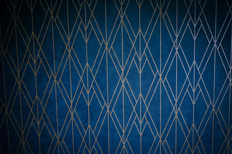 Seamless blue art deco pattern providing a luxurious and stylish backdrop