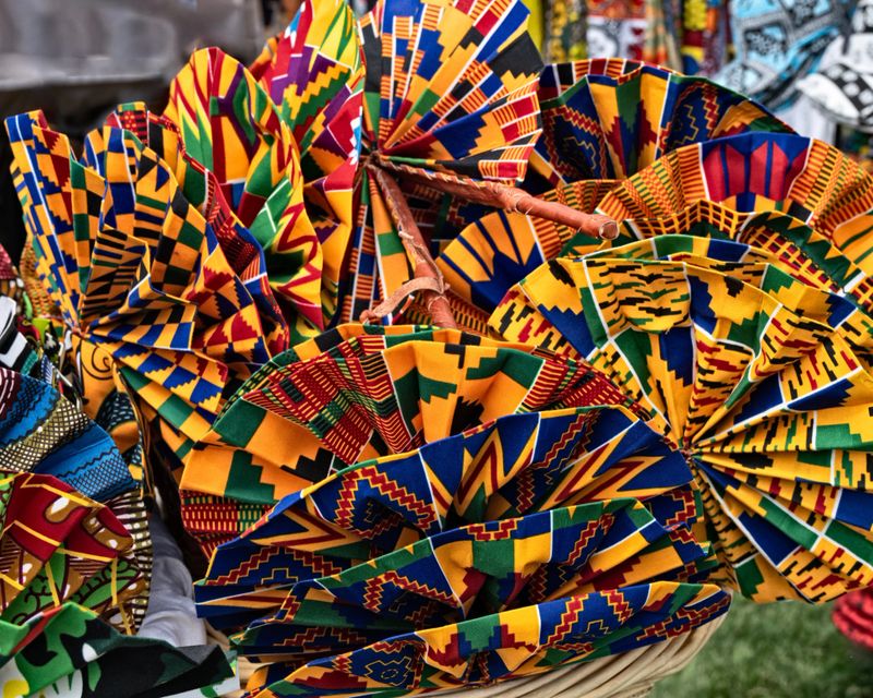 Vibrant African fans at a festival