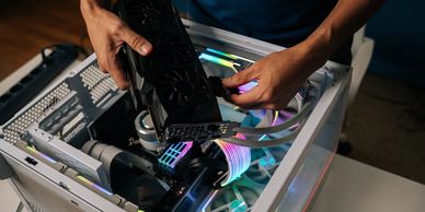 Picture of a custom built desktop computer