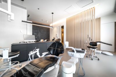 Dental treatment equipment in a dental office.
