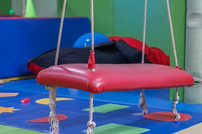 Platform swing used for sensory integration sessions