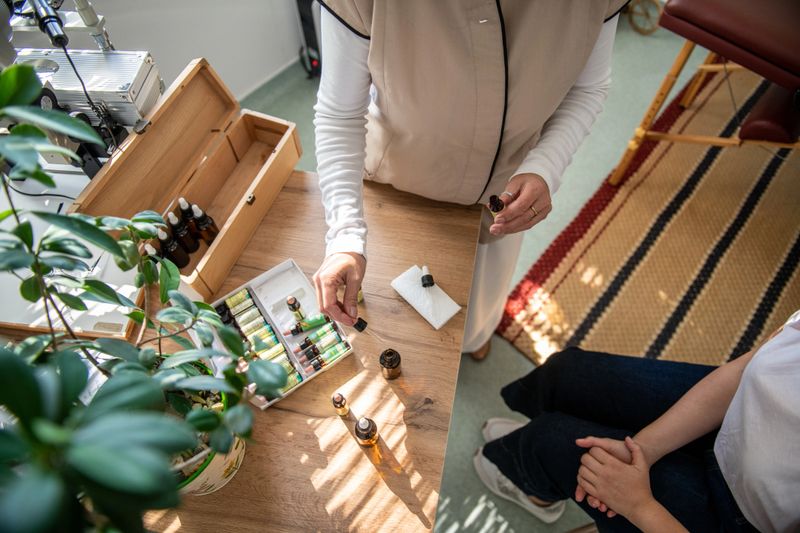 Naturopathy and Bach Flower Drops. The doctor advises and helps the patient.