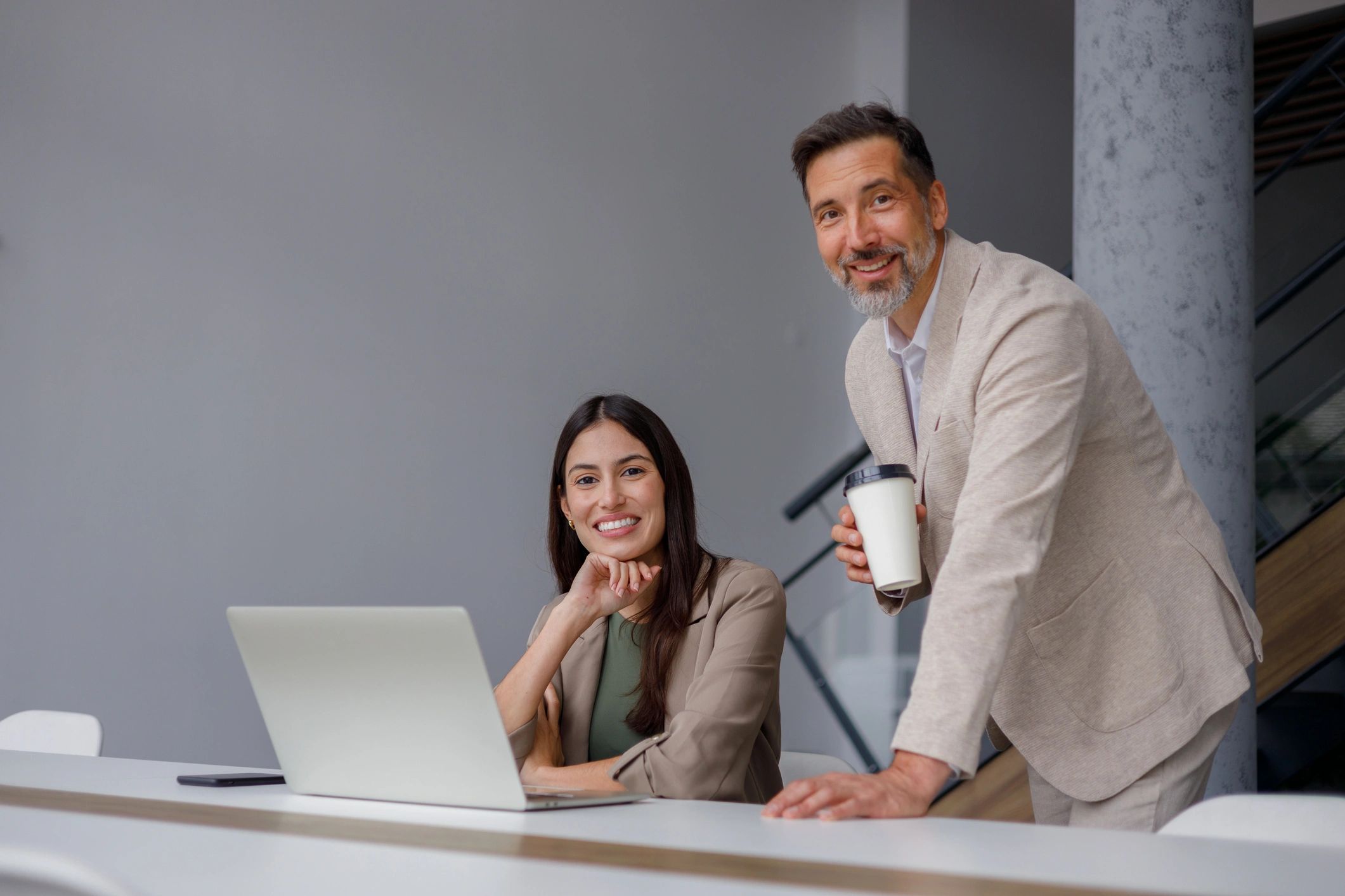 executives working man and woman