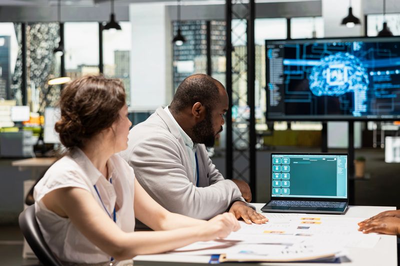 Hiring manager and team use virtual assistant tools powered by AI, machine learning and neural networks to evaluate interview results, streamline CV filtering and assist in selecting talent.