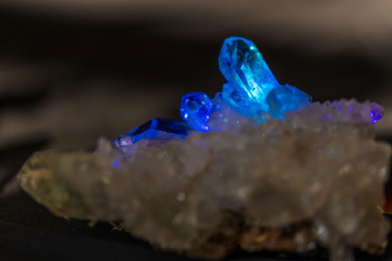 Natural quartz crystal formation