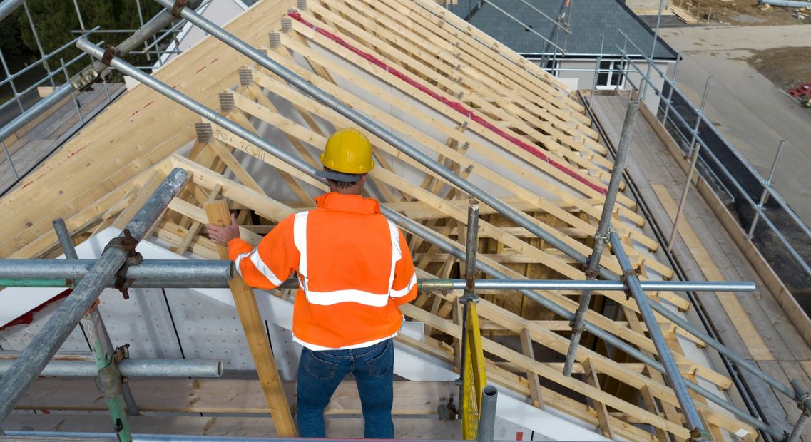 Roof of building