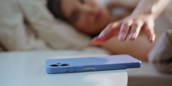Phone on nightstand