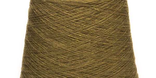 Close-up of a brown spool of thread.
