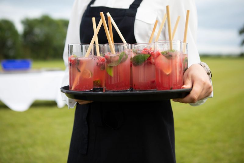 Celebration drinks at a social event