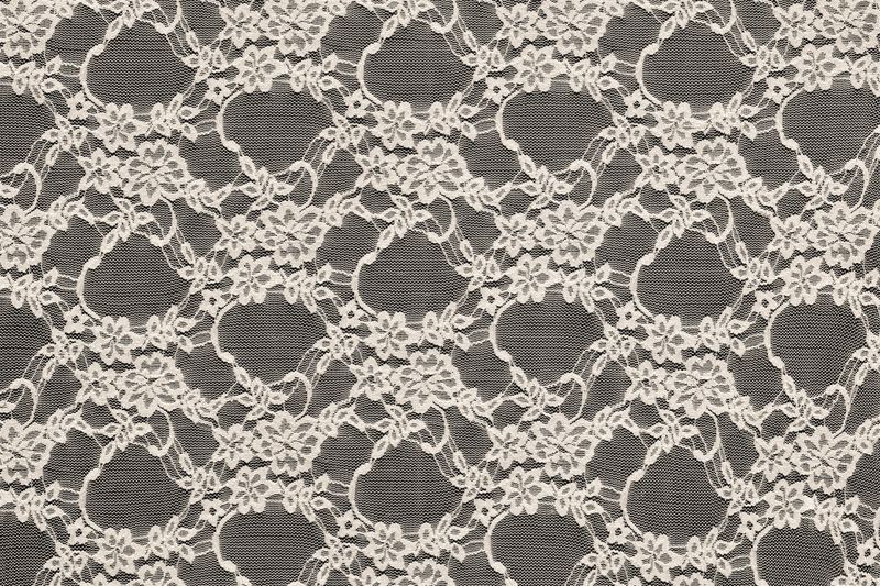 Delicate floral lace fabric pattern on black background, ideal as an overlay or decorative background for design projects