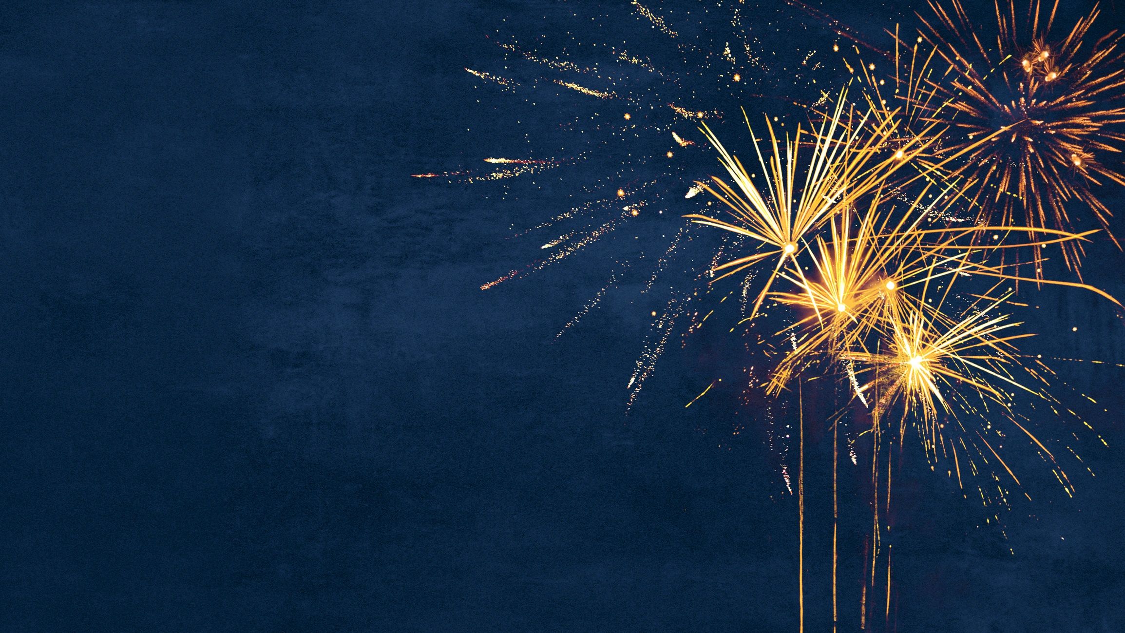 Silvester 2026 New year New Year's Eve Party, new years eve background banner panorama long- firework fireworks on rustic dark blue night sky texture