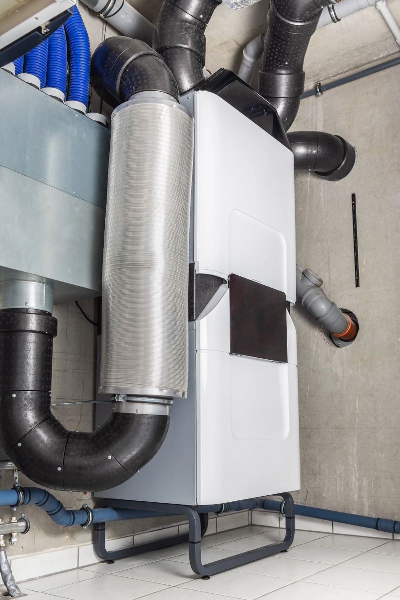 Centralized residential ventilation system with heat recovery