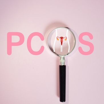 pcos in bold font with image of uterus
