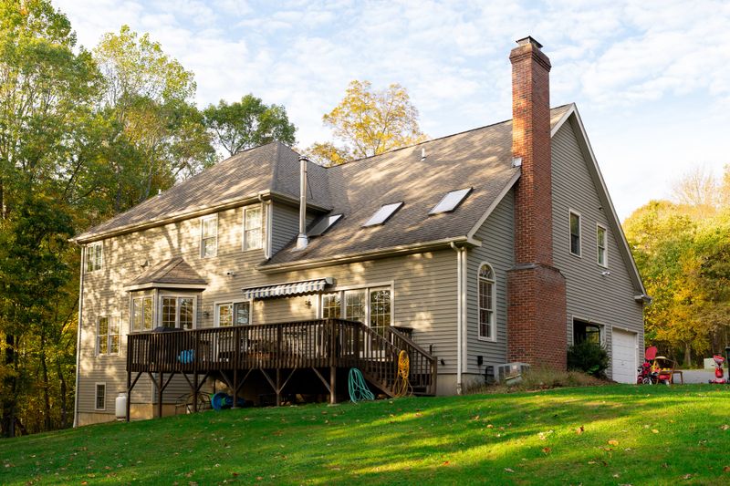 Outside area of a house in the autumn season