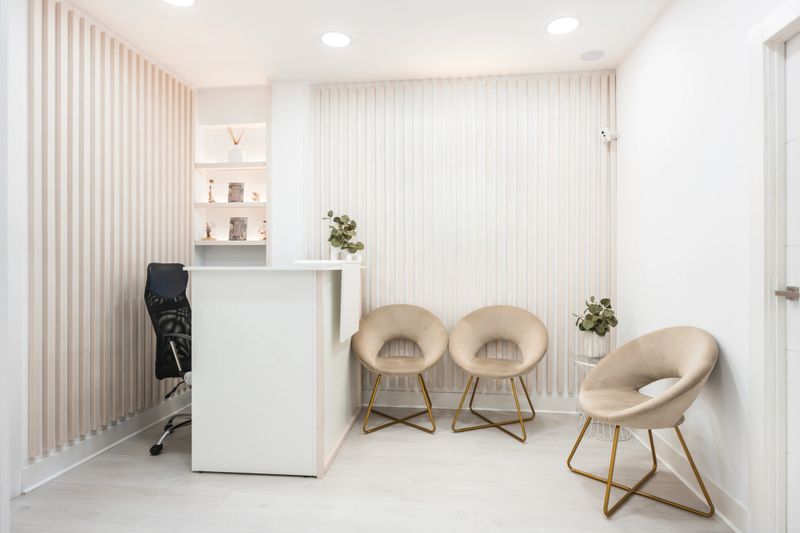 Welcoming reception area of J & K Medical Center with comfortable seating.