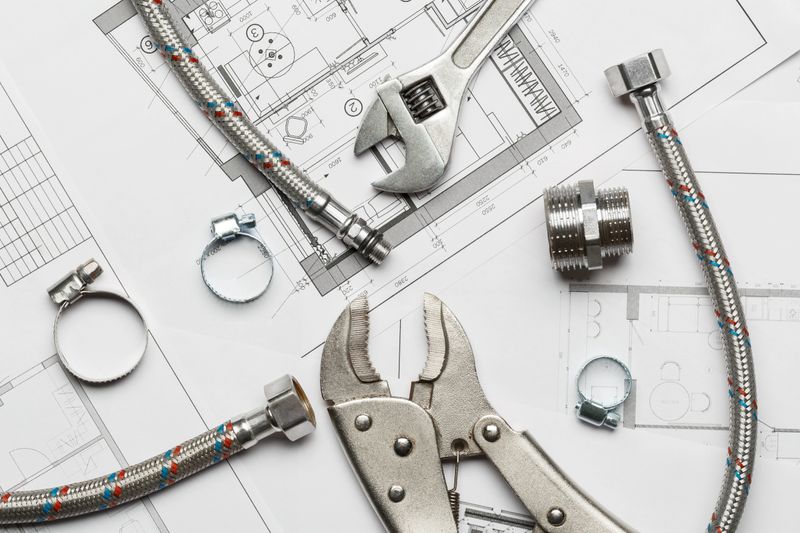 Tools and spare parts for the water supply system are listed on the plans for the house under construction. Concept for planning and executing plumbing work.