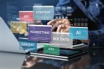 Digital business and marketing concepts with AI and data.