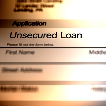Close-up of an unsecured loan application form.